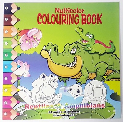 Multi-Colouring Book - Reptiles & Amphibians