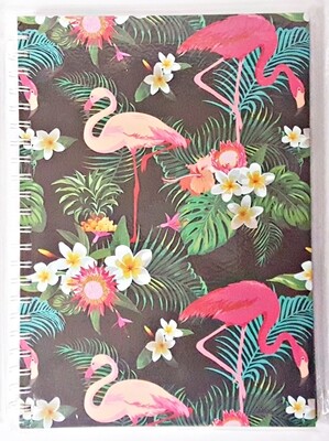 A4 Flamingo&#39;s Flowers Notebook