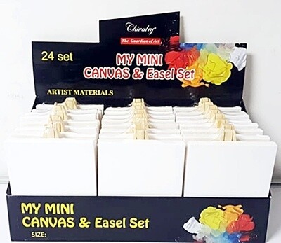 Mini Canvas & Easel Set 24PC