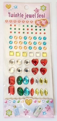Twinkle Jewel Seal Multi Colour Stickers