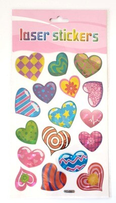 Laser Stickers Hearts