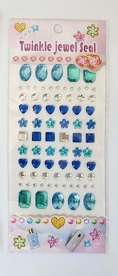Twinkle Jewel Seal Blue Stickers