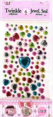Twinkle Jewel Seal Stickers Hearts