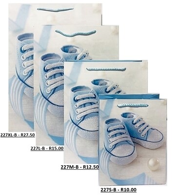 Baby Sneakers Blue Gift Bag Extra Large PK3 (R27.50 Each)
