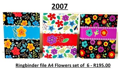Ringbinder file A4 Flowers set of 6