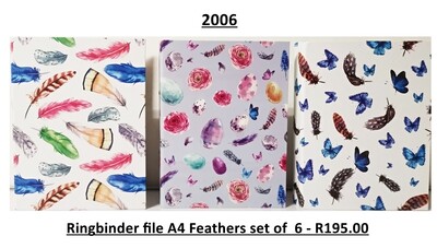 Ringbinder file A4 Feathers set of 6