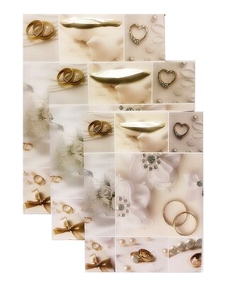 Wedding Rings With White Flowers Small Gift Bag PK3 (R10 Each)
