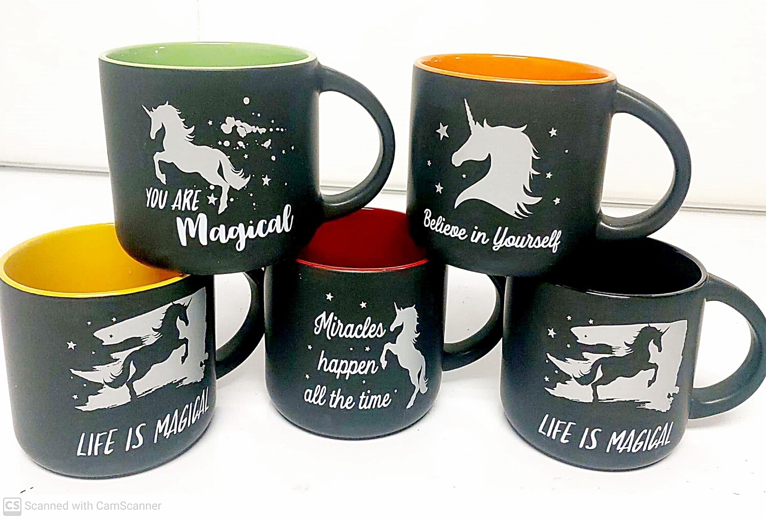 Unicorn Blk Mug (Set of 5 ) R45 each