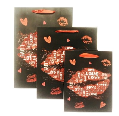 Gift Bag - Love Lips Medium PK3 (R12.50 Each)