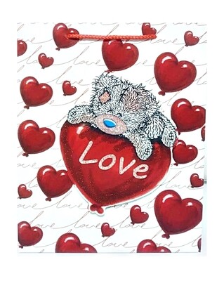 Love Teddy on Balloon  Large Gift Bag PK3 (R19.50 Each)