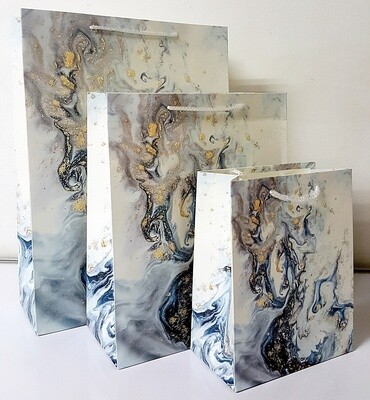 Navy Abstract Large Gift Bag PK3 (R15 Each)