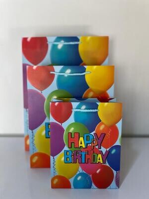 Happy Birthday Balloons Blue Large Gift Bag PK3 (R19 Each)
