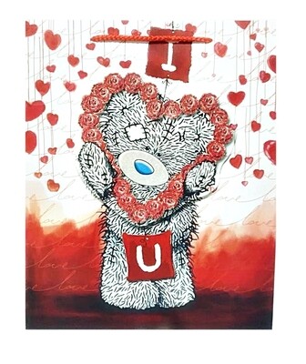 I Love You Teddy Large Gift Bag PK3 (R19.50 Each)