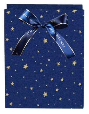 Gold Stars with Ribbon Navy Blue Large Gift Bag PK3 (R27.50 Each)