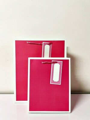 Pink Square Small Gift Bag PK3 (R10.50 Each)
