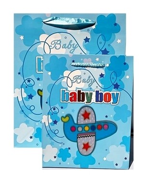3D Baby Boy Plane Medium Gift Bag PK3 (R15.50 Each)