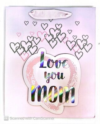 Love You Mom Medium Gift Bag PK3 (R22.50 Each)