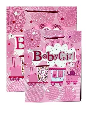 3D Baby Girl Train Small Gift Bag PK3 (R10.50 Each)