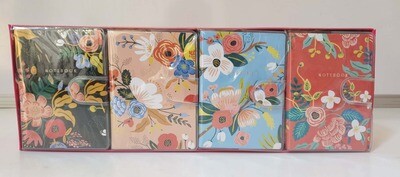 Flowers Plastic Cover Notebook with Clip A7 24PC