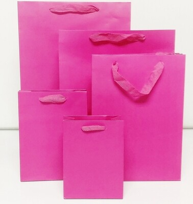 Plain Pink Extra Small Gift Bag PK3 (R7.50 Each)
