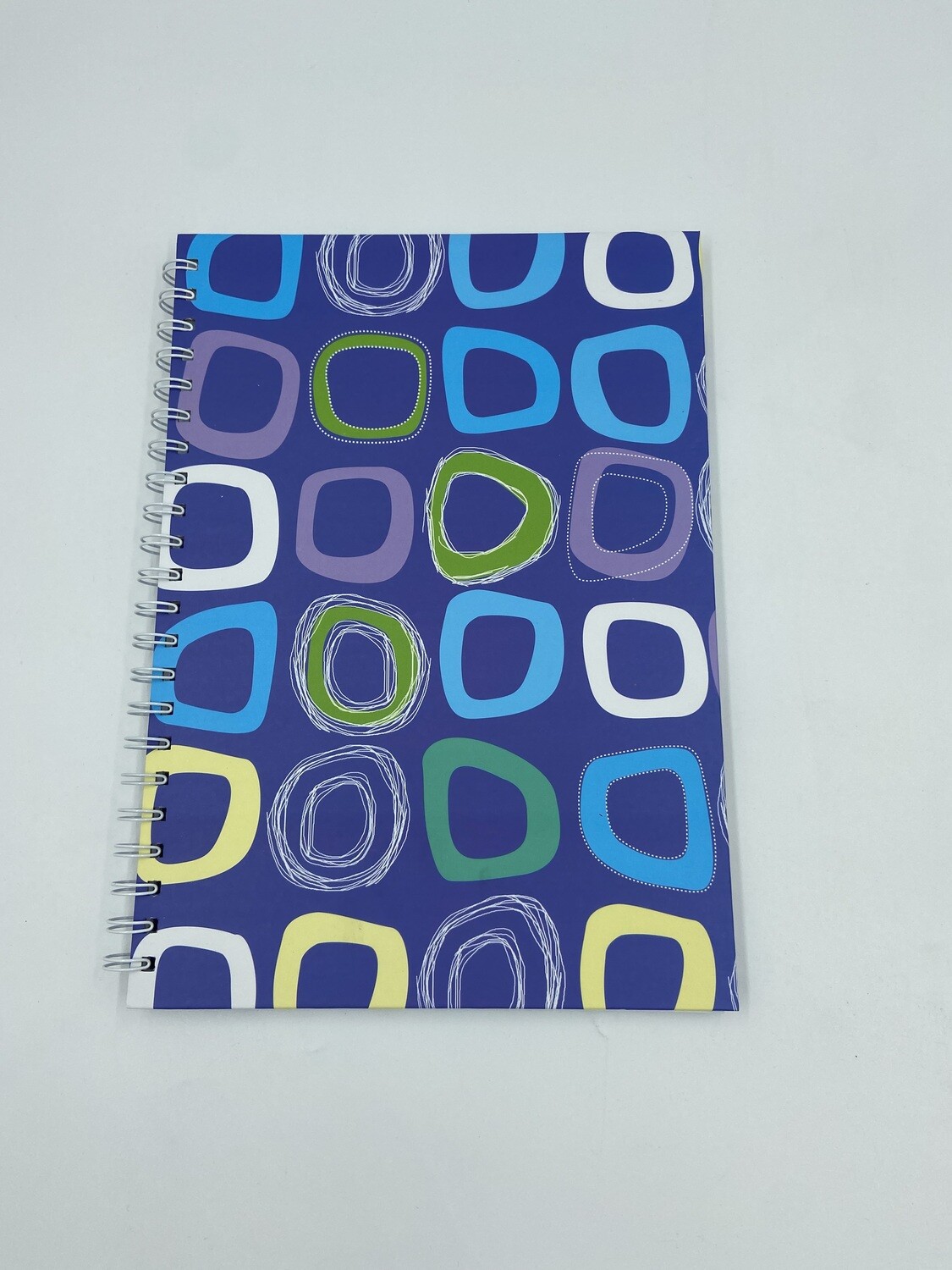 A4 Note Book Blue Multi-Colour Circle
