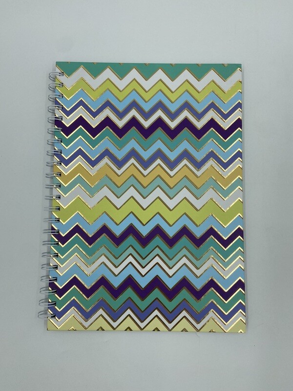 A4 Note Book Green Zig Zag