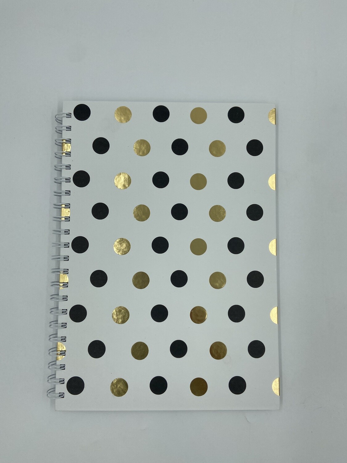 A4 Note Book Gold Polka dot