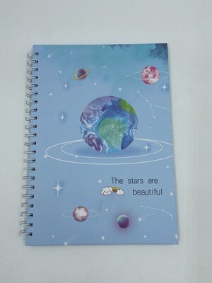 A4 Note Book The Stars Are Beautiful Blue