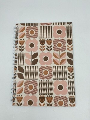 A4 Peach Flowers Notebook