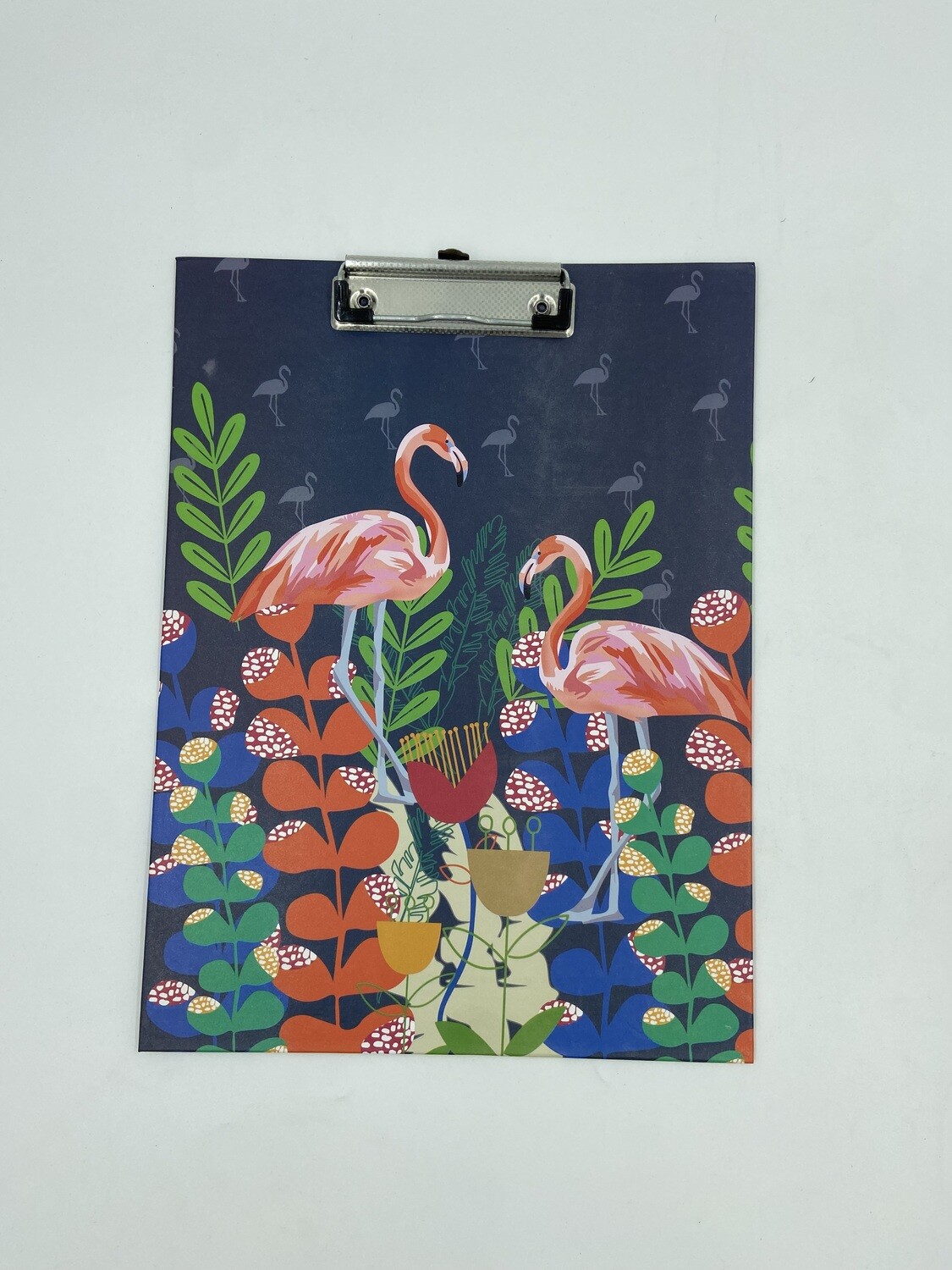 Two flamingos flamingo background Clipboard