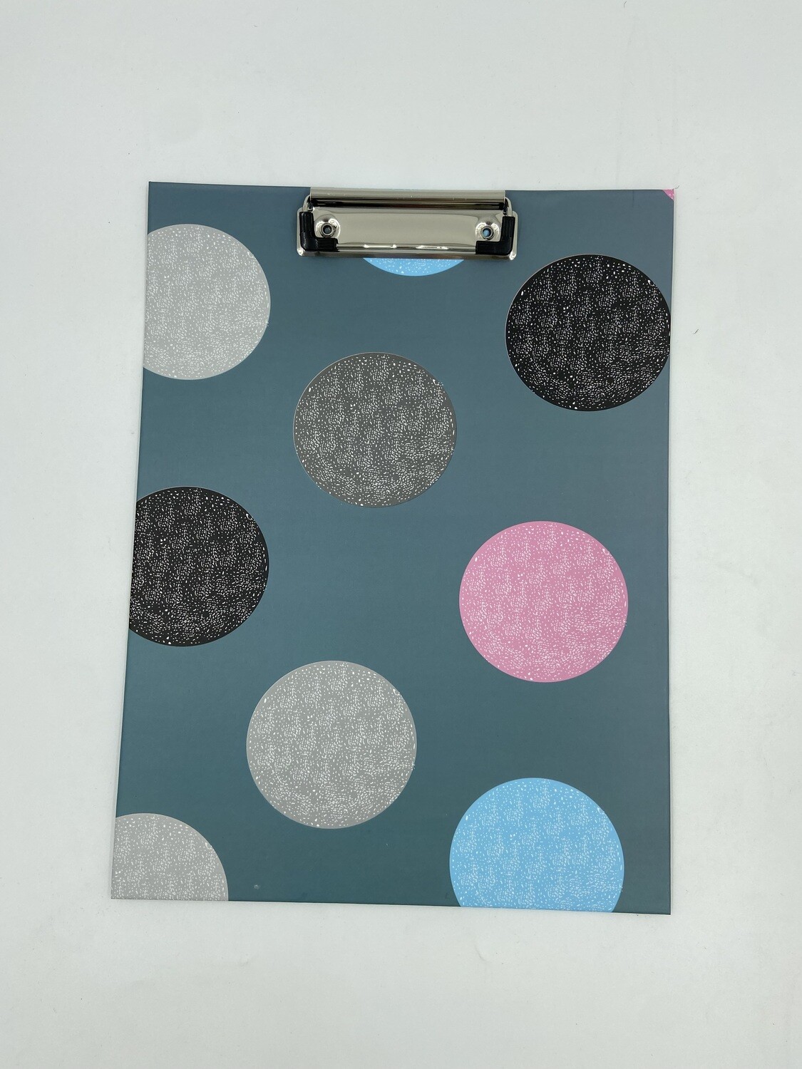 Clip Board - Pale Turquoise Polka Dot