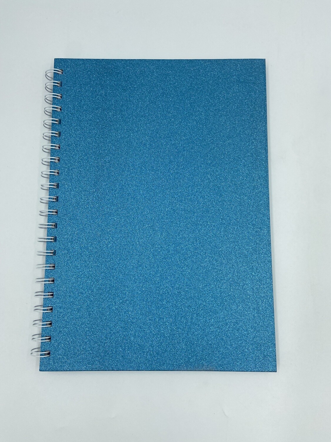 A5 Glitter Note Book Light Blue
