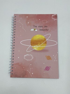 A5 Note Book The Stars Are Beautiful Peach