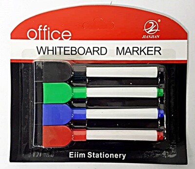 4 Piece White Board and Eraser Pens