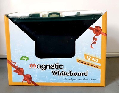 310X240mm Magnetic White/Black Board Double Sided (Box 12)