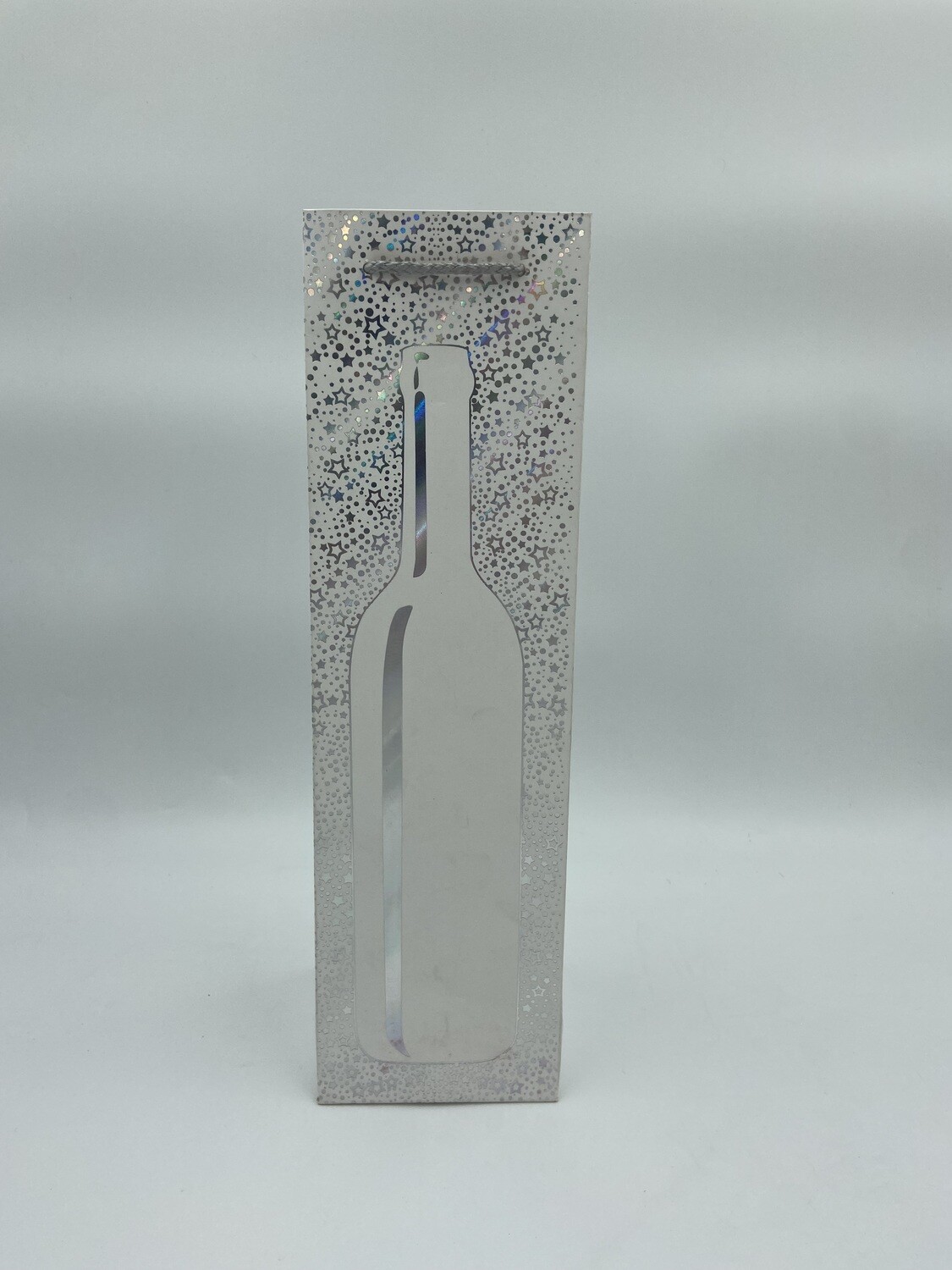 White Wine Bottle with Silver Stars and Dots Wine Bag PK3 (R10.50 Each)