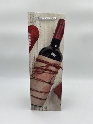 Wine Bag - Wine Bottle With Heart PK3 (R9.50)