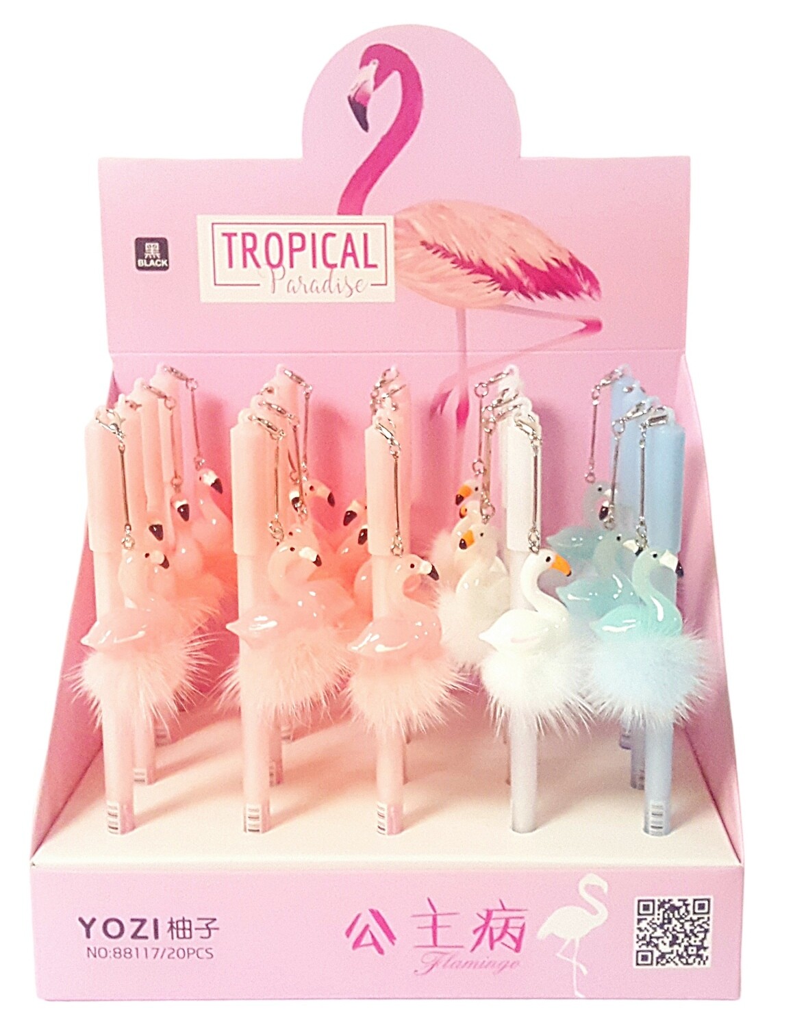 Tropical Paradise Flamingo Gel Pen 20PC