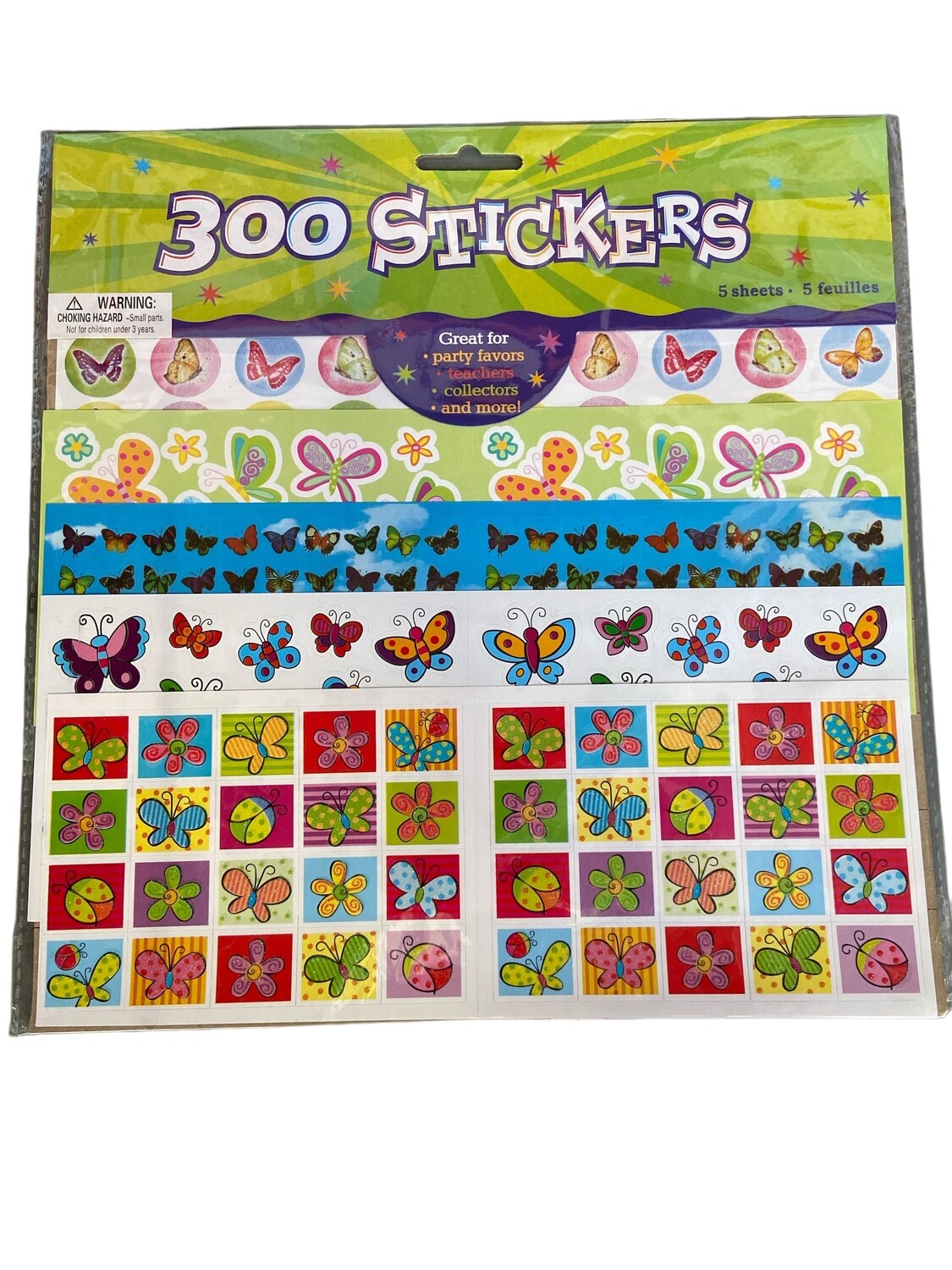 300 STICKERS - BUTTERFLIES