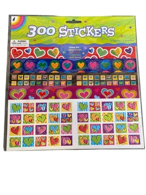 300 STICKERS - HEARTS