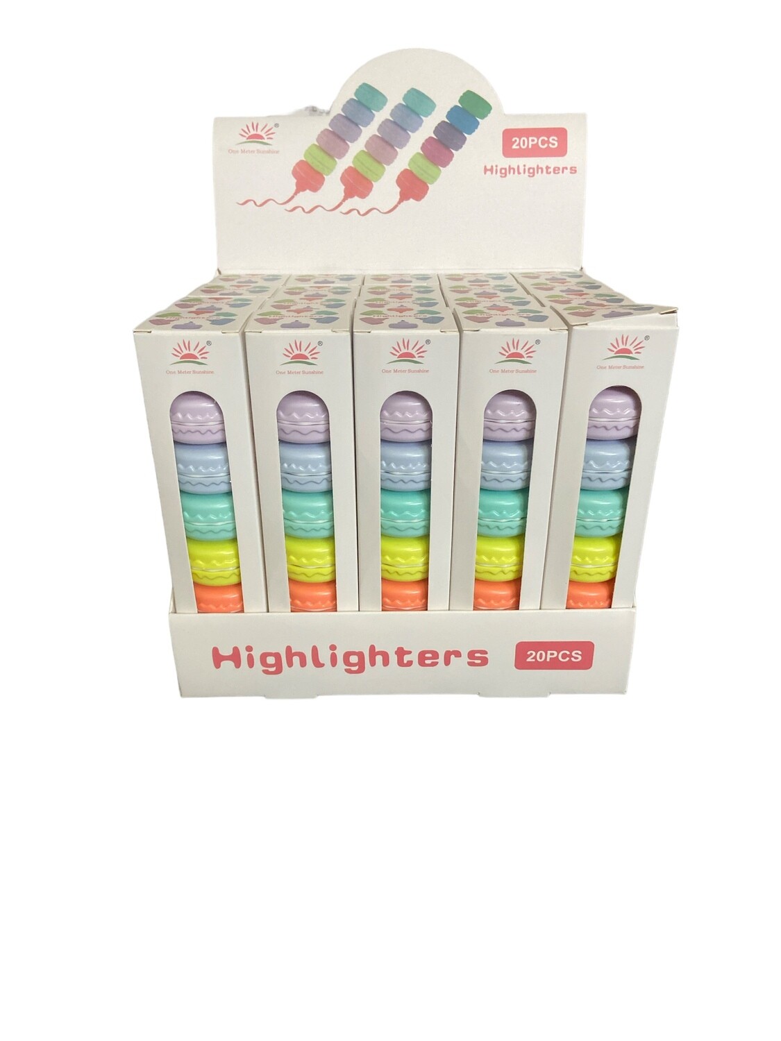 Macaroons 6 Colour Highlighters 20 / Display