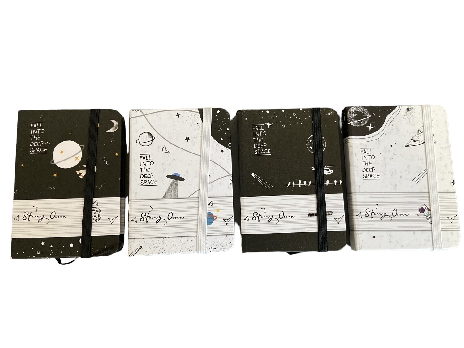 A7 Blk and White Space Notebook 24P