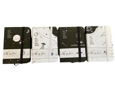 A7 Blk and White Space Notebook 24P