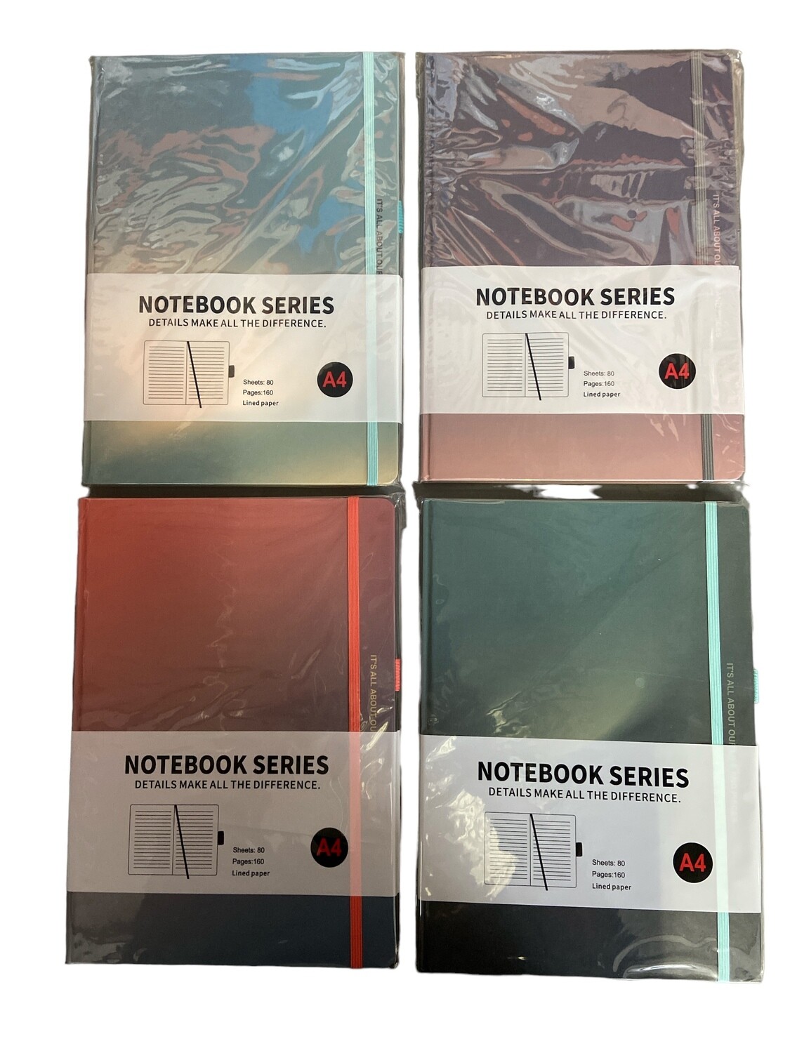 METALLIC A4 NOTE BOOK 12PC