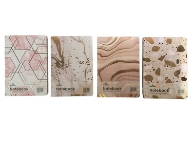 Vector Rose Gold Metallic A5 Notebook 12P