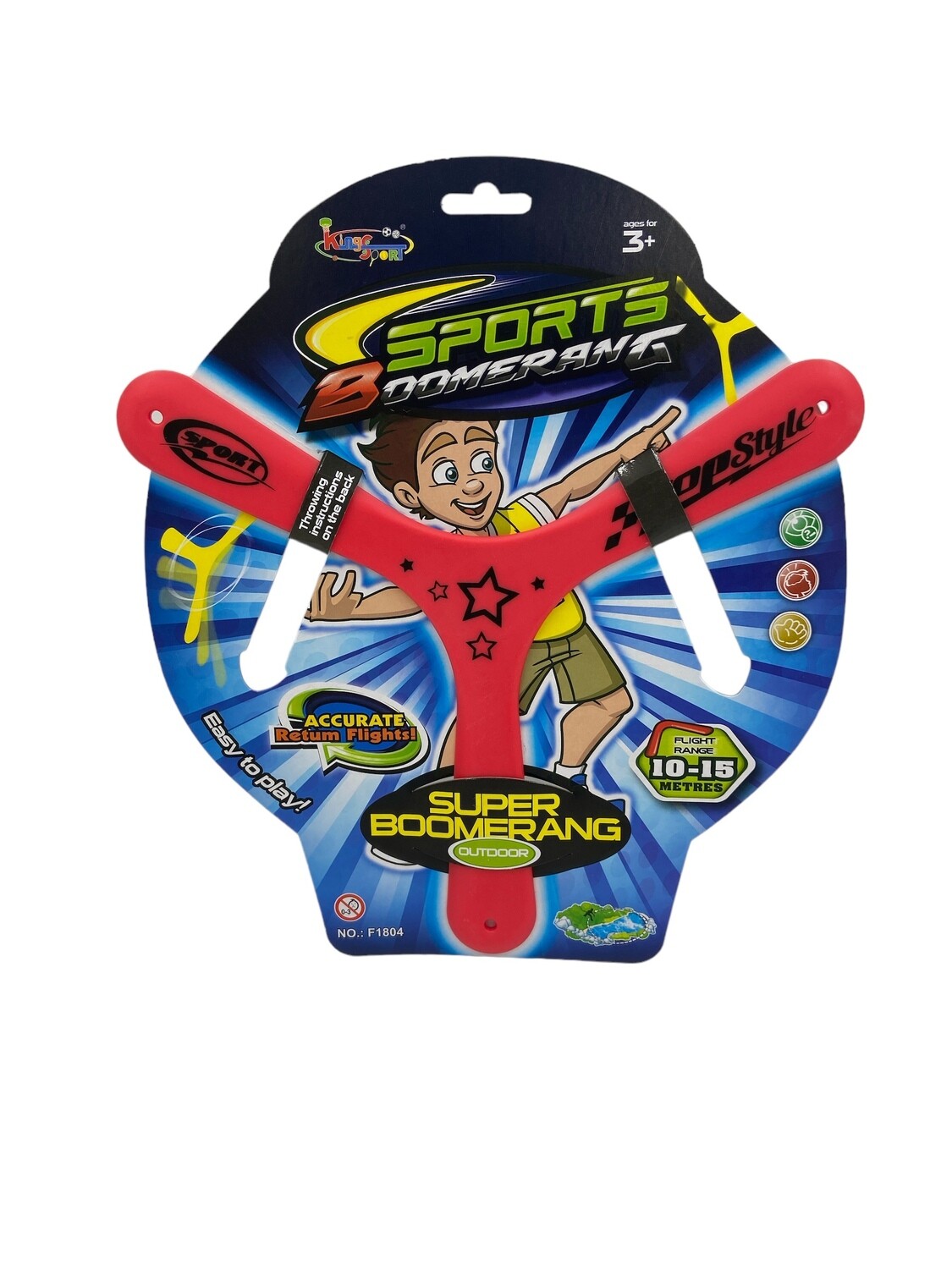 Super Boomerang On Card Red