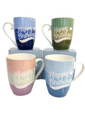 Happy Birthday Mug (Set of 4) R45 each