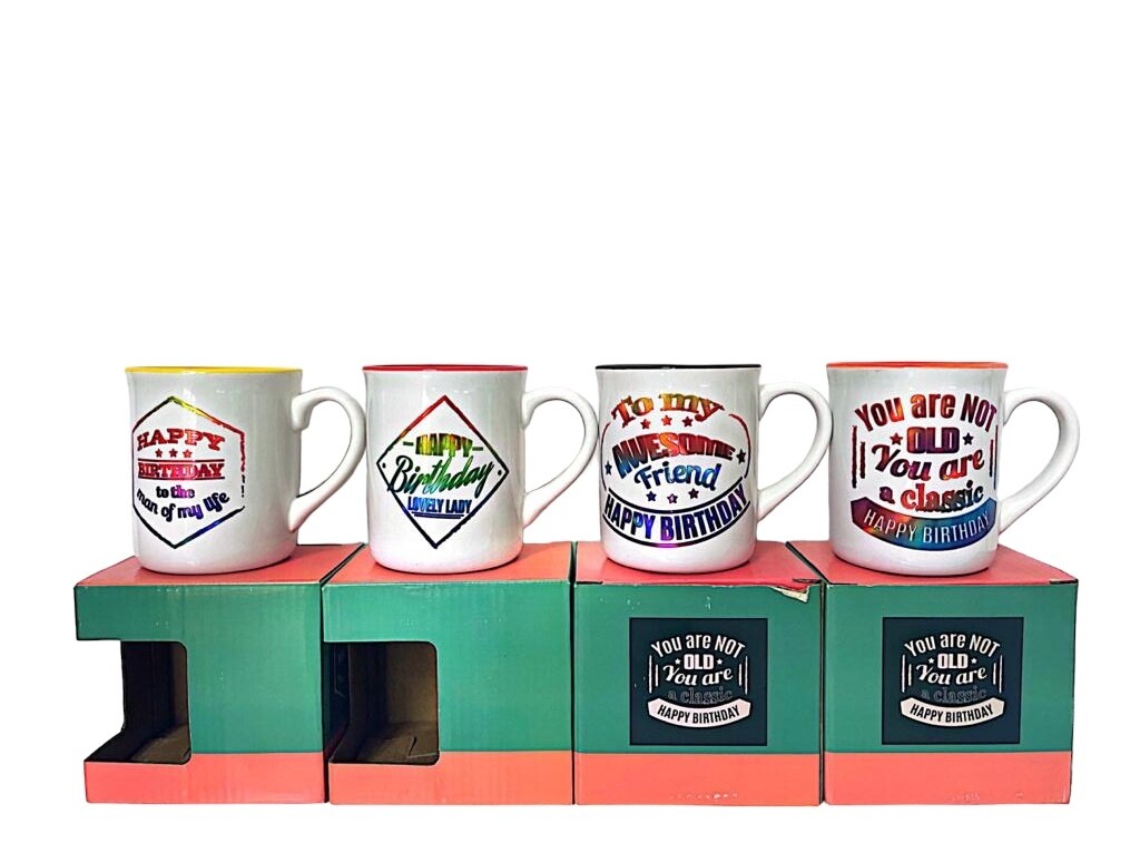 H/Birthday Multi Colour Mug (Set of 4) R45 each