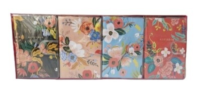 Flowers Plastic Cover Notebook with Clip A7 24PC