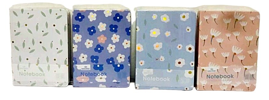 A6 Pastel Flower Notebook 12PC